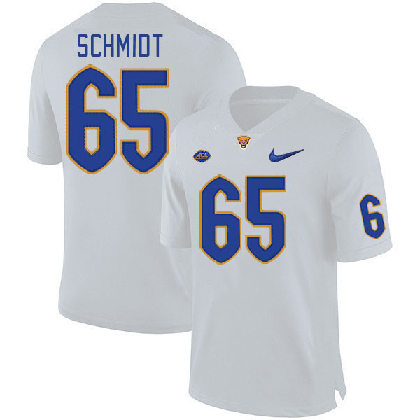 Pitt Panthers #65 Joe Schmidt College Football Jerseys Stitched Sale-White